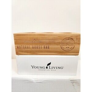 YOUNG LIVING ESSENTIAL OILS Bamboo Natural Boost Bar NEW IN BOX Bottle Organizer